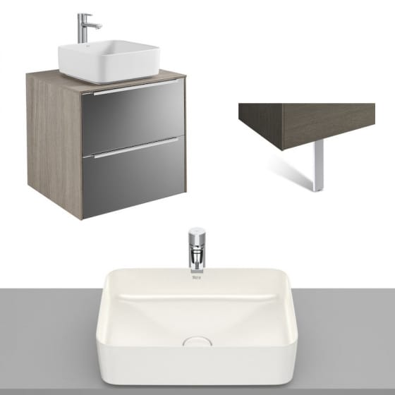 Image of Roca Inspira Wall Hung Vanity Unit With Countertop Basin