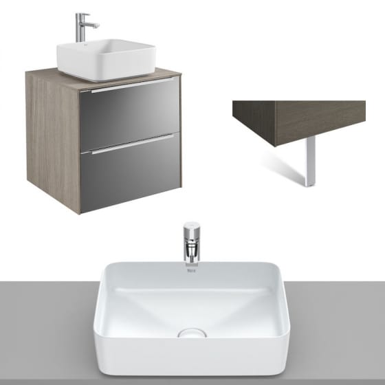 Image of Roca Inspira Wall Hung Vanity Unit With Countertop Basin