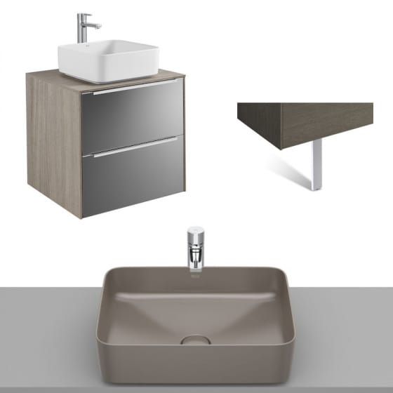 Image of Roca Inspira Wall Hung Vanity Unit With Countertop Basin