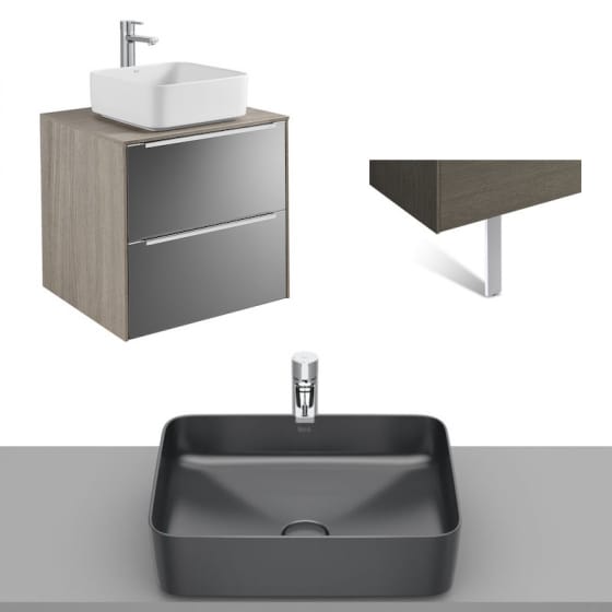 Image of Roca Inspira Wall Hung Vanity Unit With Countertop Basin