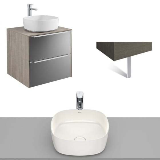 Image of Roca Inspira Wall Hung Vanity Unit With Countertop Basin