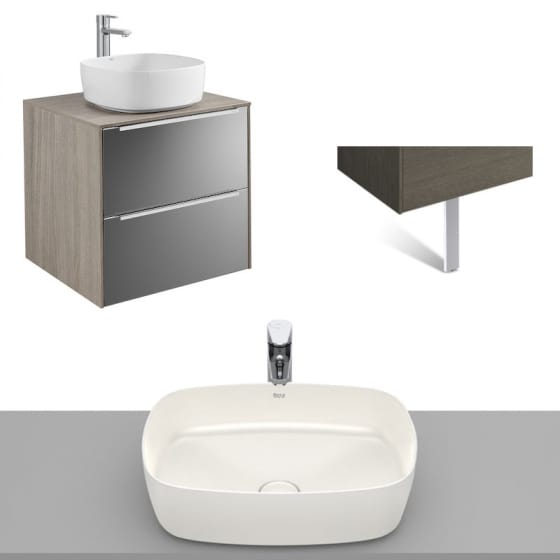 Image of Roca Inspira Wall Hung Vanity Unit With Countertop Basin