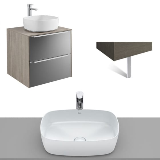 Image of Roca Inspira Wall Hung Vanity Unit With Countertop Basin