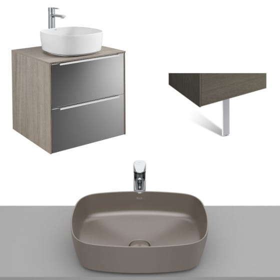 Image of Roca Inspira Wall Hung Vanity Unit With Countertop Basin