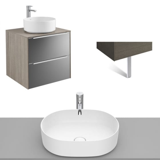 Image of Roca Inspira Wall Hung Vanity Unit With Countertop Basin