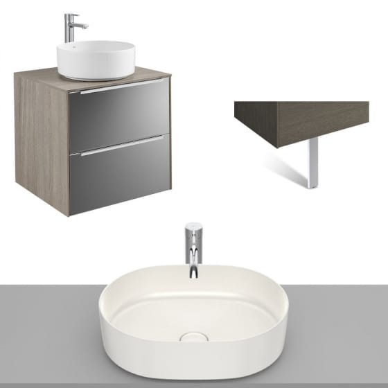 Image of Roca Inspira Wall Hung Vanity Unit With Countertop Basin