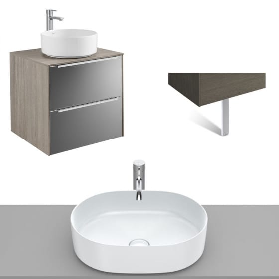 Image of Roca Inspira Wall Hung Vanity Unit With Countertop Basin