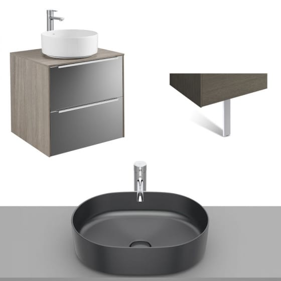 Image of Roca Inspira Wall Hung Vanity Unit With Countertop Basin