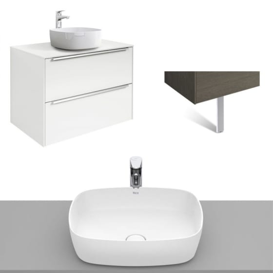 Image of Roca Inspira Wall Hung Vanity Unit With Countertop Basin