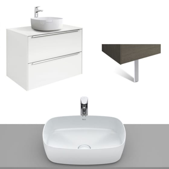 Image of Roca Inspira Wall Hung Vanity Unit With Countertop Basin