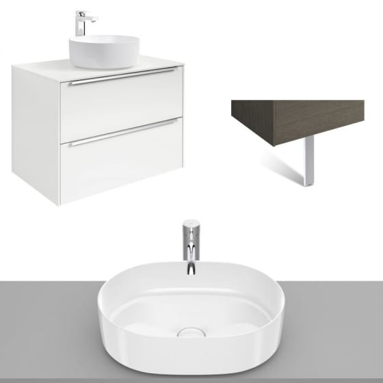 Image of Roca Inspira Wall Hung Vanity Unit With Countertop Basin