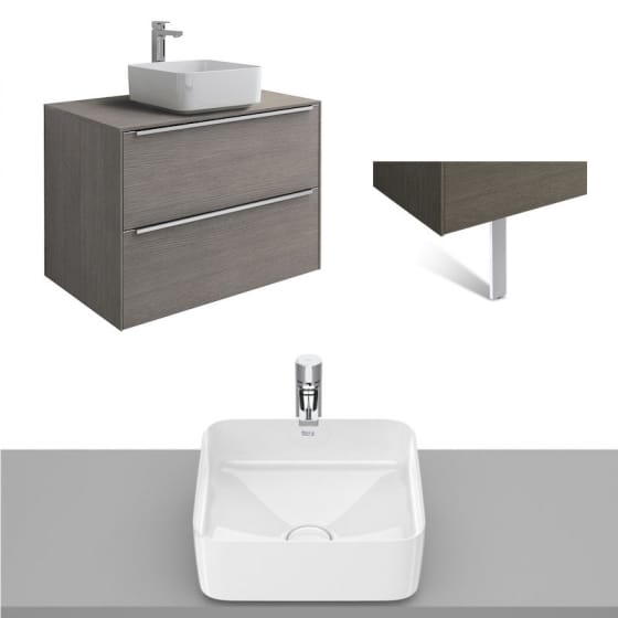 Image of Roca Inspira Wall Hung Vanity Unit With Countertop Basin