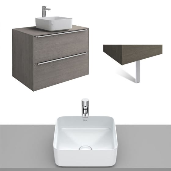 Image of Roca Inspira Wall Hung Vanity Unit With Countertop Basin