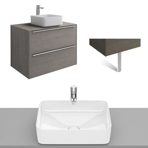 Image of Roca Inspira Wall Hung Vanity Unit With Countertop Basin