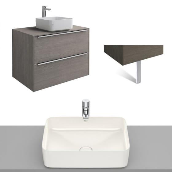 Image of Roca Inspira Wall Hung Vanity Unit With Countertop Basin