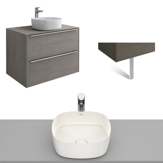 Image of Roca Inspira Wall Hung Vanity Unit With Countertop Basin