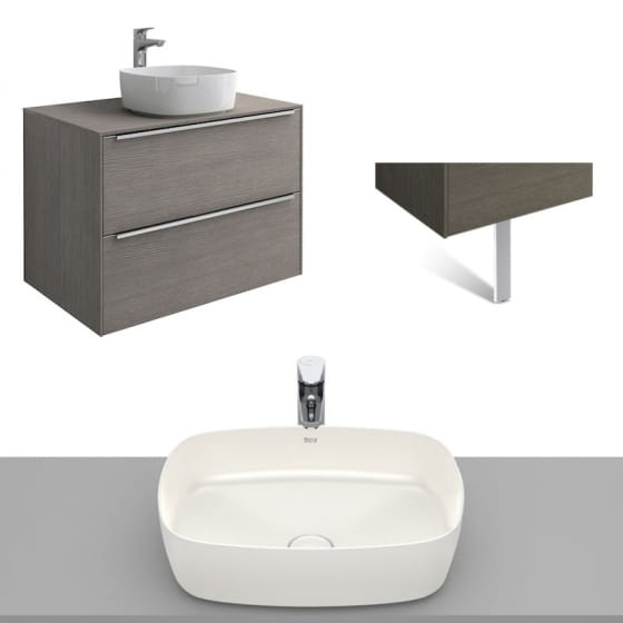 Image of Roca Inspira Wall Hung Vanity Unit With Countertop Basin