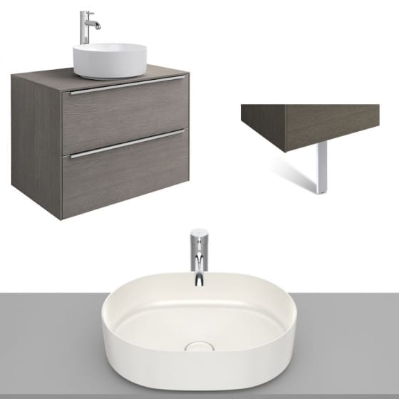 Image of Roca Inspira Wall Hung Vanity Unit With Countertop Basin