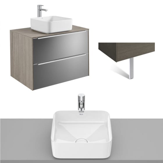 Image of Roca Inspira Wall Hung Vanity Unit With Countertop Basin