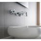 Image of Roca Loft 3 Hole Wall Mounted Basin Mixer Tap