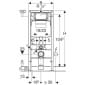 Image of Geberit Duofix Wall Hung Toilet Frame With 12cm Sigma Cistern