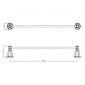 Image of RAK Washington Single Towel Rail