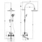 Image of RAK Washington Thermostatic Complete Mixer Shower Valve with Bath Spout and Shower Kit