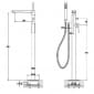 Image of RAK Blade Freestanding Bath Shower Mixer