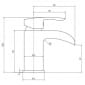 Image of RAK Art Curve Waterfall Mono Basin Mixer