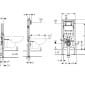 Image of Geberit Duofix Wall Hung Toilet Frame 1.14m With 8cm Sigma Cistern