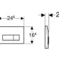 Image of Geberit Square Dual Flush Plate