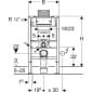 Image of Geberit Duofix Frame with Omega 12cm Cistern