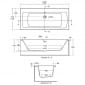 Image of Ideal Standard Tempo Arc Idealform Double Ended Bath