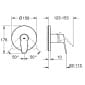 Image of Grohe Eurodisc Cosmopolitan Concealed Single Lever Shower Mixer Plate