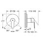 Image of Grohe Eurostyle Cosmopolitan Concealed Single Lever Shower Mixer Plate