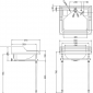 Image of Burlington Classic 650mm Rectangular Basin with Invisible Overflow