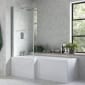 Image of BTL Solarna L Shape Acrylic Shower Bath and Bath Screen