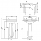 Image of Burlington Edwardian 1200mm Basin