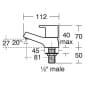 Image of Armitage Shanks Sandringham 21 SL Basin Pillar Taps