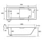 Image of Eastbrook Beaufort Portland Single Ended Bath With Twin Grips