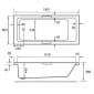 Image of Eastbrook Beaufort Portland Single Ended Bath With Twin Grips