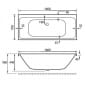 Image of Eastbrook Beaufort Malin Double Ended Bath