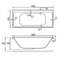 Image of Eastbrook Beaufort Malin Double Ended Bath