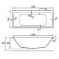 Image of Eastbrook Beaufort Malin Double Ended Bath