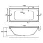 Image of Eastbrook Beaufort Malin Double Ended Bath