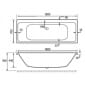 Image of Eastbrook Beaufort Malin Double Ended Bath