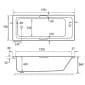 Image of Eastbrook Beaufort Portland Single Ended Bath With Twin Grips