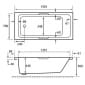 Image of Eastbrook Beaufort Portland Single Ended Bath With Twin Grips