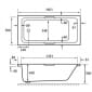 Image of Eastbrook Beaufort Portland Single Ended Bath With Twin Grips