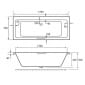 Image of Eastbrook Beaufort Portland Double Ended Bath With Single Grip